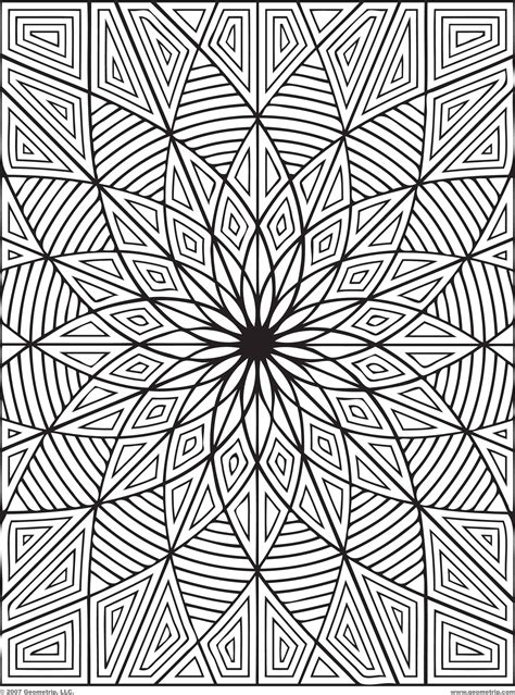 hard kaleidoscope coloring pages coloring home