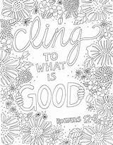 Cling Good Coloring Color Adult sketch template