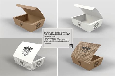 vol food box packaging mockups  branding design bundles