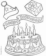 Birthday Coloring Pages Cake Color Book Kids Print Help Printing sketch template