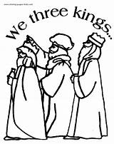 Coloring Pages Religious Printable Christmas Kings Three Color Sheets Kids Found sketch template