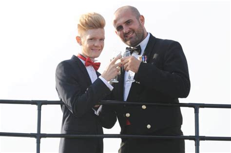 royal navy gunner and his fiance become first gay men to marry at a submarine base daily star