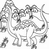 Apatosaurus Dinosaur sketch template