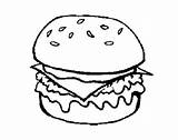 Food Coloring Junk Kids Burger Pages Cheese Big Pizza Clipart Printable Burgers Clip Cliparts Library Hamburguesas Easy Coloringkidz sketch template