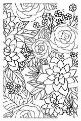 Fleurs Blossoms sketch template
