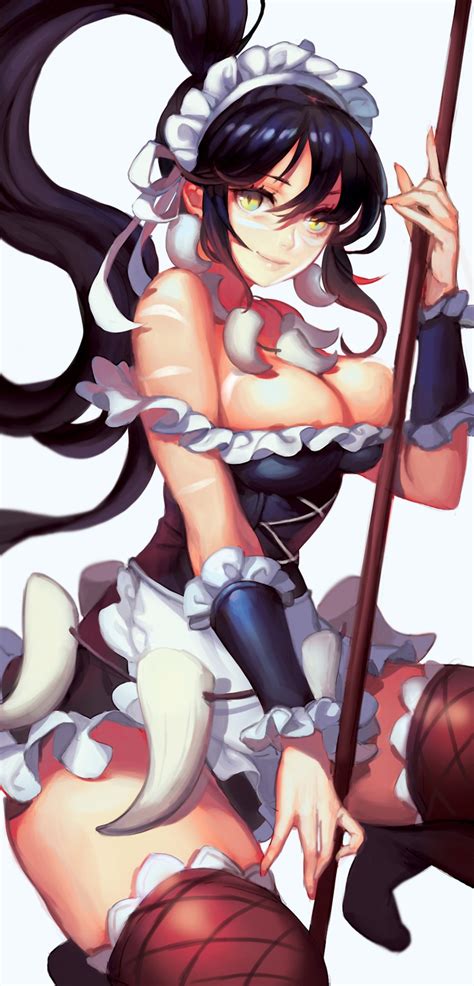 nidalee and french maid nidalee league of legends drawn by ask