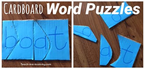 cardboard word puzzles teach me mommy