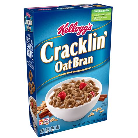 kelloggs breakfast cereal cracklin oat bran original  oz