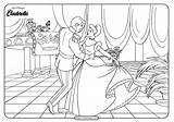 Cinderella Coloring Printable Disney Ballroom sketch template