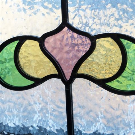 Simple Art Nouveau Stained Glass Panels From Period Home Style