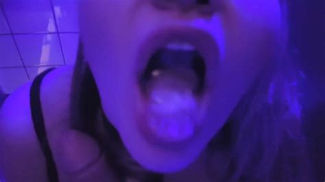 In The Night Club Stranger Fucks Busty Girl In The Mouth
