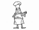 Chef Coloring Kitchen Coloringcrew Colorear sketch template