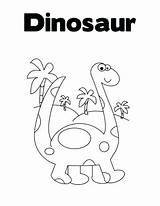 Dinosaur Coloring Pages Names Printable Simple Getcolorings Color Tracing sketch template