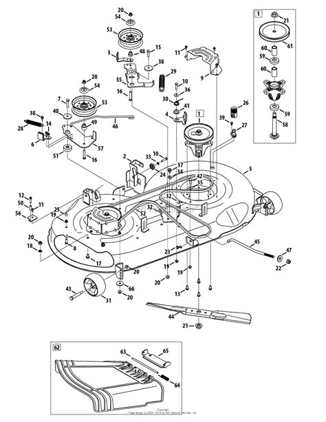 mtd alxt    parts diagram  mower deck