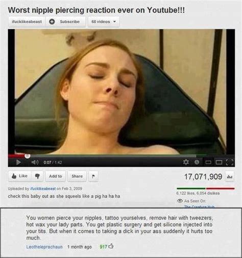 Best Nipple Piercing Comment Youtube Know Your Meme