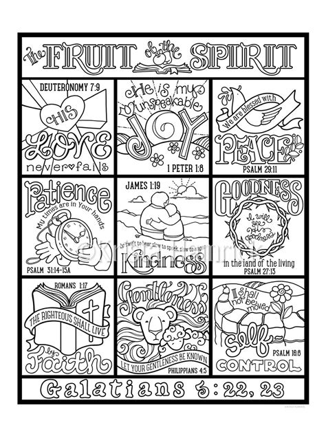 fruit   spirit coloring page   sizes  etsy