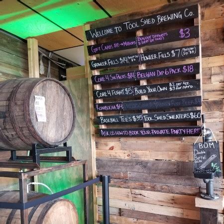 tool shed brewing serving barrel aged beers straight