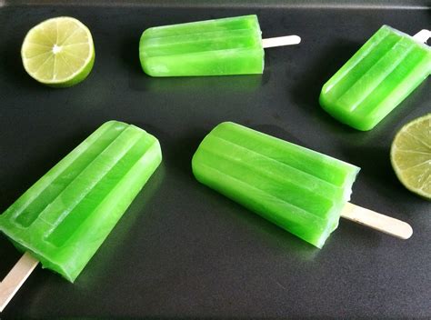 tiny oven green popsicles aka lime popsicles