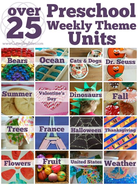 preschool weekly theme units      paper  glue