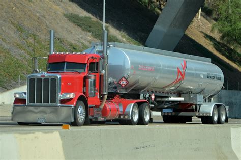 av fuel peterbilt big rig fuel tanker truck  wheeler flickr
