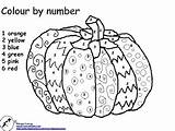 Pumpkin Number Colour sketch template