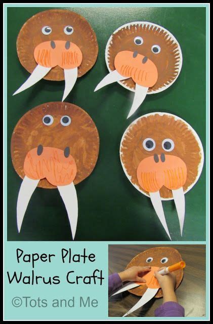 littles learning link  january   paper plate walrus craft