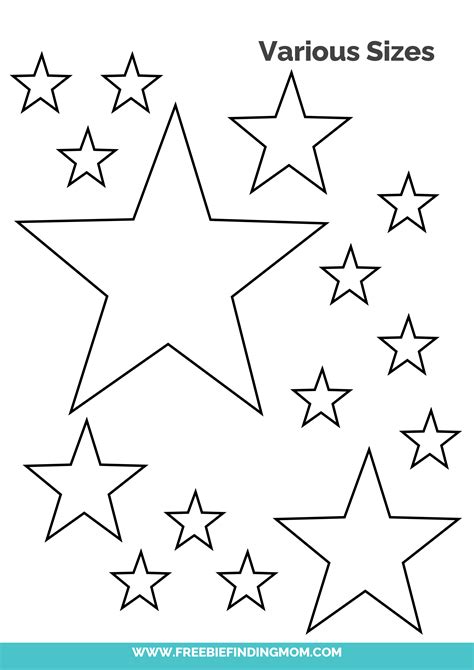 printable star templates freebie finding mom