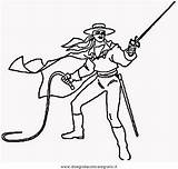 Zorro Cartoni Epee Fouet Cartone Animato Animati Disegnidacoloraregratis sketch template