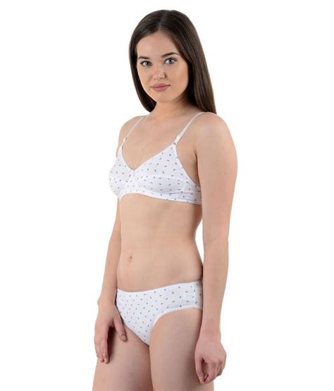 Buy Ultrafit White Cotton Bra And Panty Sets Online At Best