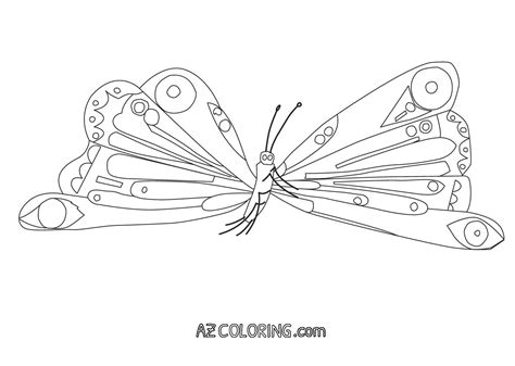 hungry caterpillar butterfly coloring page  wallpaper