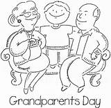 Grandparents Coloring Pages Happy Grandfather Grandma Printable Parents Grand Family Sheet Kids Drawing Colouring Visit Sheets Color Print Crafts Colorings sketch template