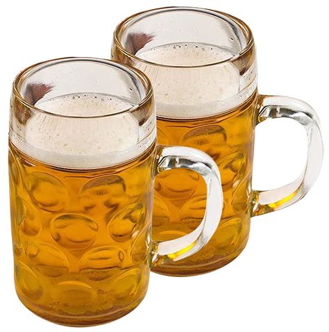 Buy Pure Source India Extra Large Glass Beer Mug Glass Crystal Clear