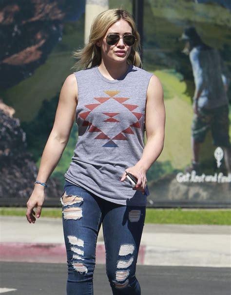 hilary duff in tight ripped jeans out in los angeles