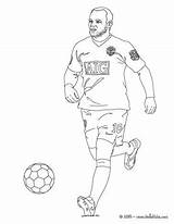 Coloring Pages Soccer Rooney Wayne Playing United Manchester Utd Man Girl Footballer Print Color Getdrawings Drawing Getcolorings Hellokids Online sketch template