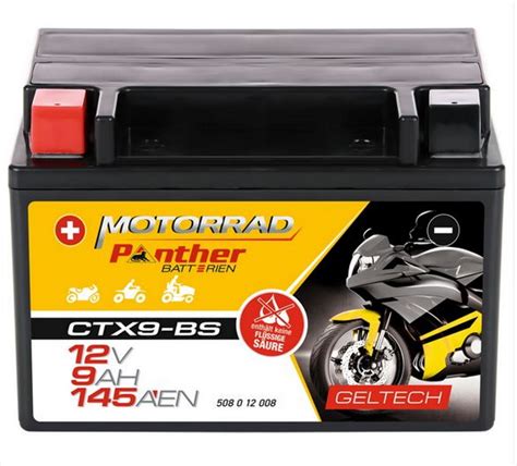 panther motorrad gel batterie  ah