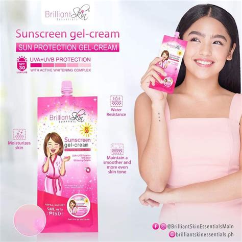 brilliant skin essentials sunscreen gel cream spf  grams dubai cosmetics