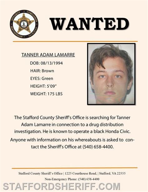 wanted person stafford county sheriffs office