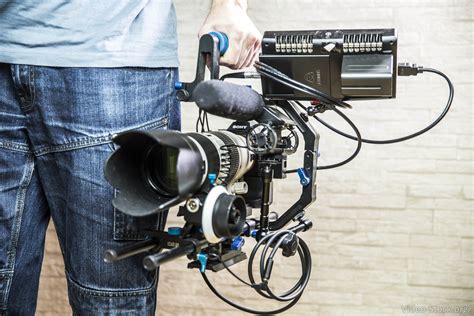 mirrorless camera rig  professional video camera video stock footage