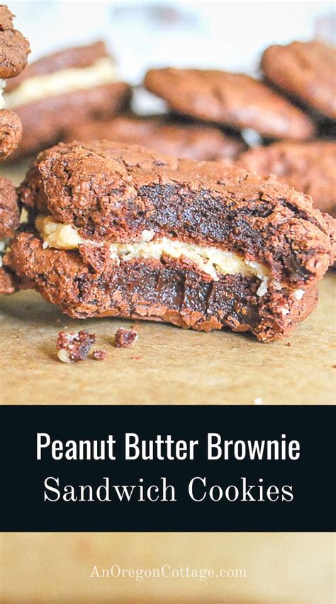 peanut butter brownie sandwich cookies recipe an oregon