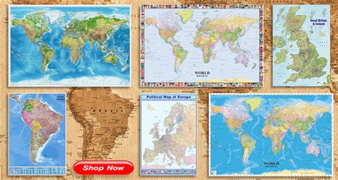 maps laminated posters uk