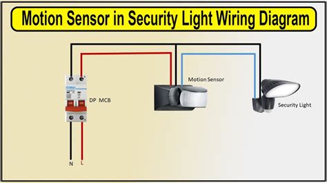 motion sensor  security light wiring diagram motion sensor youtube