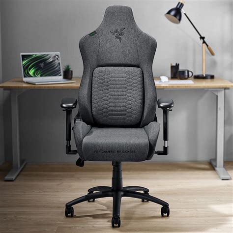 Razer Iskur Dark Gray Fabric Xl Gaming Chair With Built In Lumbar