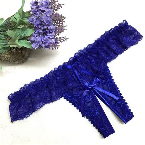 Sexy Open Panties Women Crotch Crotchless Lace Thongs G String V String