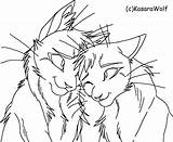 Warrior Coloring Cat Cats Pages Drawing Couple Template Print Sheets Kasarawolf Drawings Quality Templates Deviantart Getdrawings Popular Coloringhome Paintingvalley Favourites sketch template