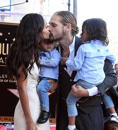 Zoe Saldana And Sons At Hollywood Walk Of Fame Ceremony