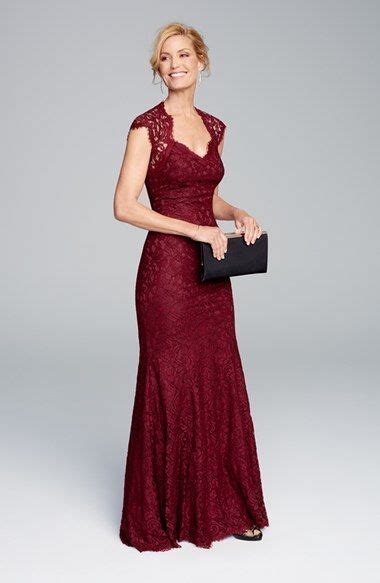 burgundy lace gown mother   bride gown dresses lace gown