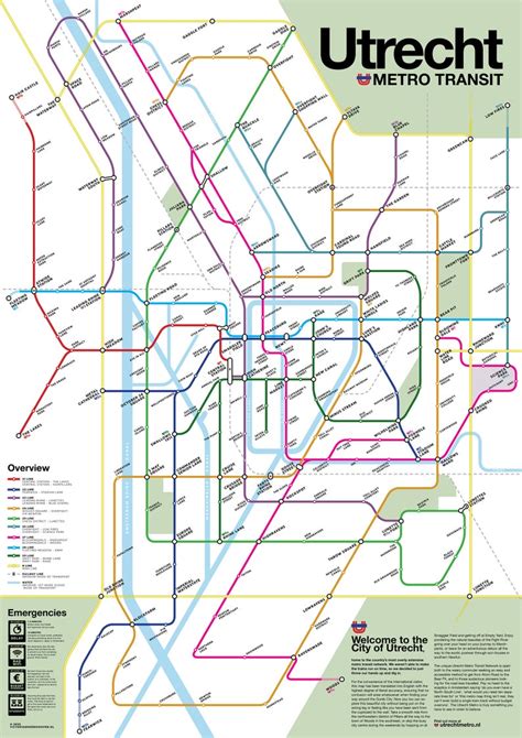 utrecht metro transit map etsy nederland