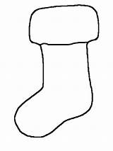 Stocking Christmas Outline Stockings Coloring Pages Sketch Pattern Printables Netart Line Print sketch template