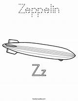 Zeppelin Coloring Built California Usa sketch template