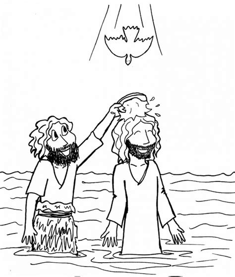coloring pages jesus baptism